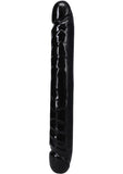 Jr. Veined Double Header Dildo 12in - Black