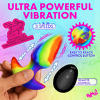 Thrusting and Vibrating Silicone Butt Plug