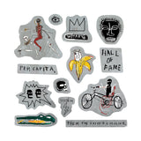 Silver Sheet By Basquiat - Sheet of 13 Kiss-Cut Stickers