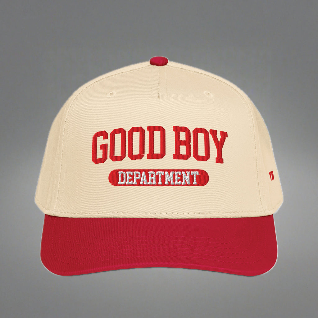 Good Boy Department Snapback by YES HOMO - Red / Natural