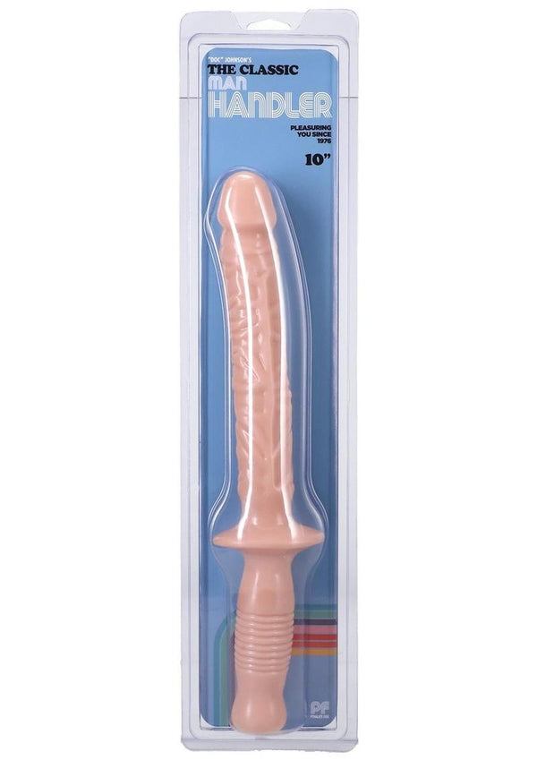 Classic The Manhandler with Handle Dildo 14.5in - Vanilla
