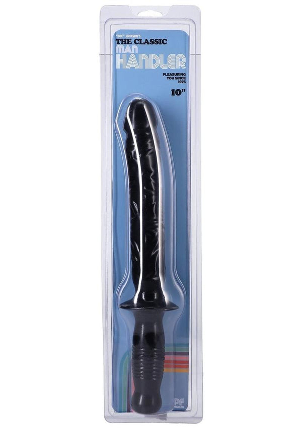 The Manhandler Dildo with Handle 14.5in - Black