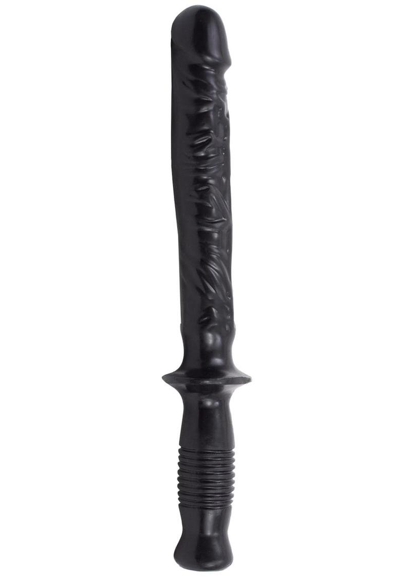 The Manhandler Dildo with Handle 14.5in - Black
