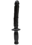 The Manhandler Dildo with Handle 14.5in - Black