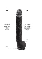 Dick Rambone Dildo 17in - Black