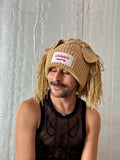 LOVERBOY BY CHARLES JEFFREY SUPERSIZED LION BEANIE in BEIGE