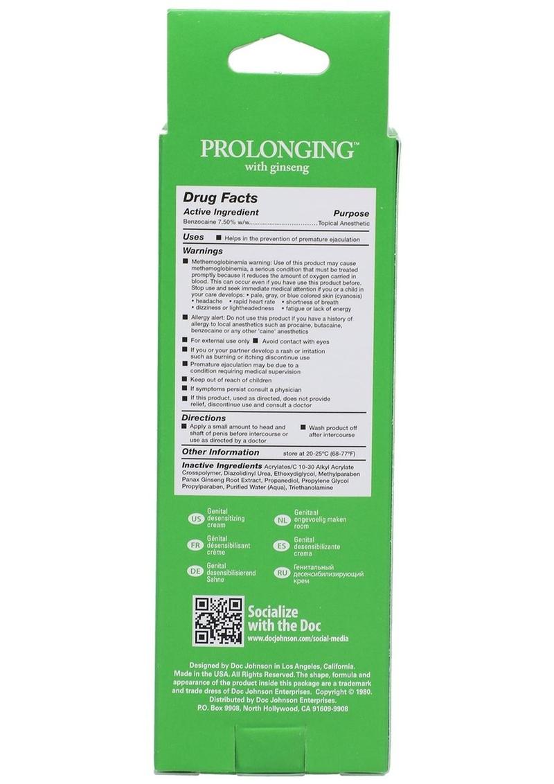 Proloonging Delay Creme For Men (boxed) 2oz