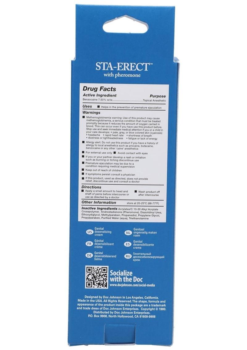 Sta-Erect Delay Creme For Men (boxed) 2oz