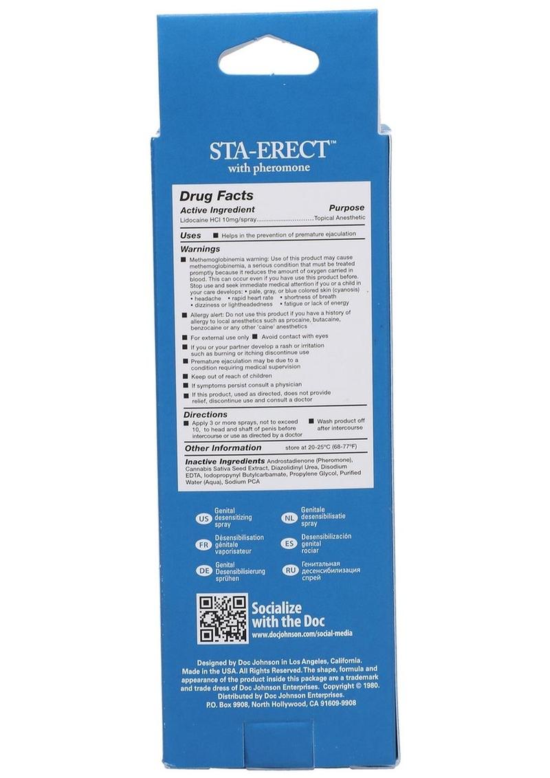 Sta Erect Delay Spray For Men 2oz