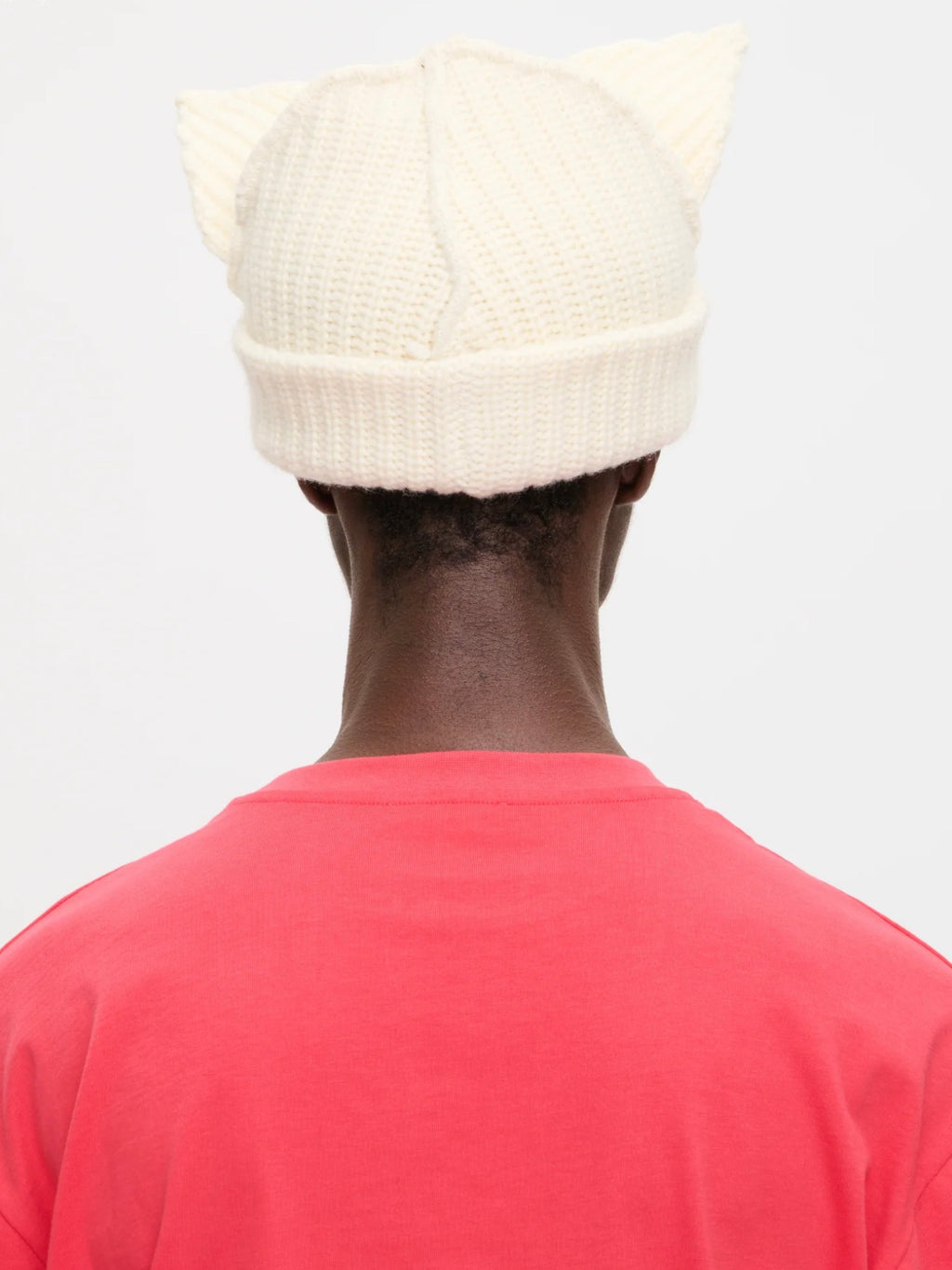 LOVERBOY BY CHARLES JEFFREY CHUNKY EARS BEANIE WHITE