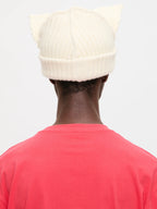 LOVERBOY BY CHARLES JEFFREY CHUNKY EARS BEANIE WHITE