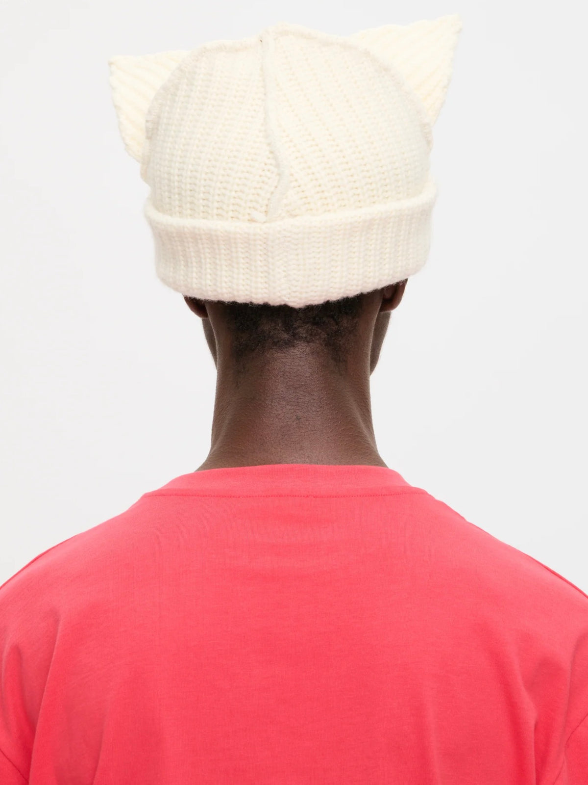LOVERBOY BY CHARLES JEFFREY CHUNKY EARS BEANIE WHITE