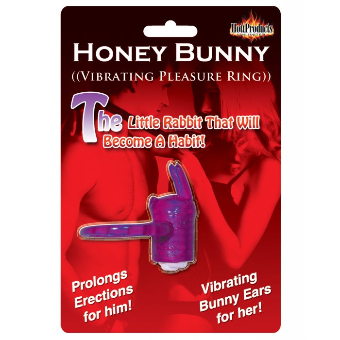 Horny Honey Bunny Vibro Cock Ring - Purple