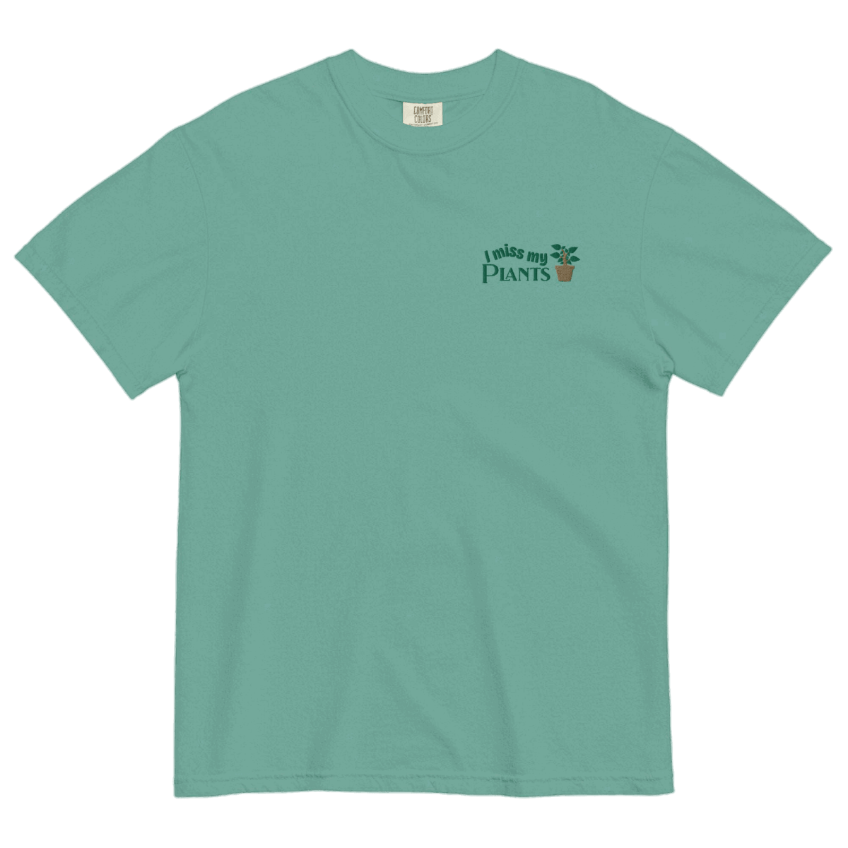 I Miss My Plants Embroidered T-Shirt