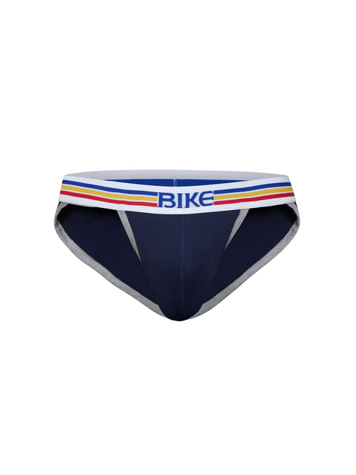 BIKE Stretch Cotton Jock Brief - Navy