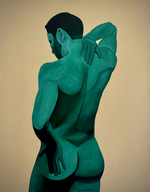 Oscar De La Rocha, Back Study in Teal, 2026