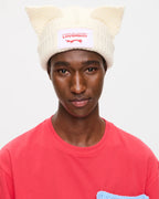 LOVERBOY BY CHARLES JEFFREY CHUNKY EARS BEANIE WHITE