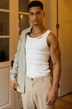 Rip Ribbed Tank Top (Slight Crop)