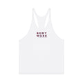 GYMNASIUM THE BODY WORK STRINGER TANK WHITE WITH MAROON