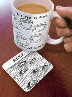 David Shrigley Coaster - Beer Swimmers