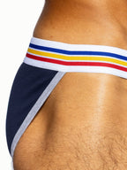 BIKE Stretch Cotton Jock Brief - Navy