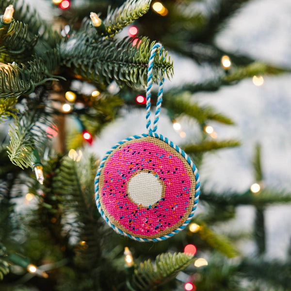Donut Needlepoint Ornament