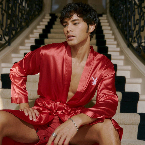 PLAYBOY Satin Mansion Robe