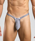 Justin + Simon Bulge Thong - Lurex Gray