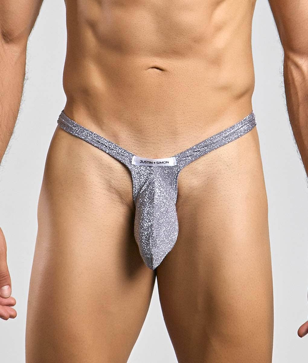 Justin + Simon Bulge Thong - Lurex Gray