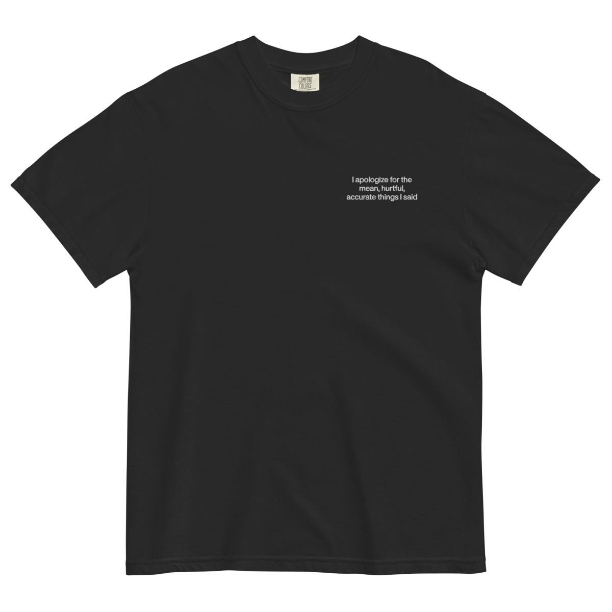 I Apologize For the Mean, Hurtful, Accurate Things I Said Embroidered Shirt