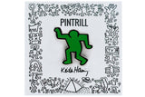 Keith Haring - Dancing Man Pin: White