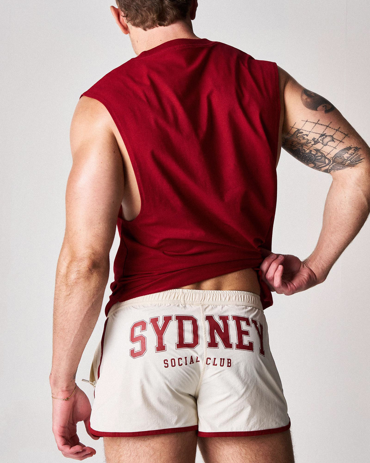 TEAMM8 S.S.C. Legacy Box Muscle Tank Maroon