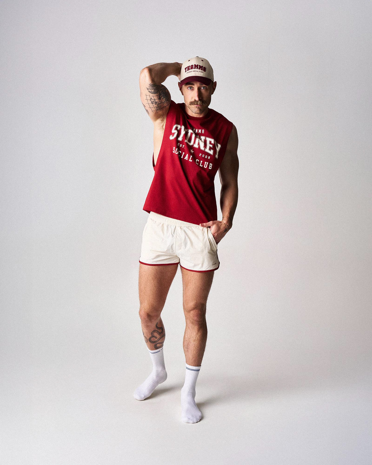 TEAMM8 S.S.C. Legacy Box Muscle Tank Maroon