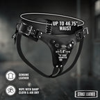 Strict Leather Corset Back Strap On Dildo Harness