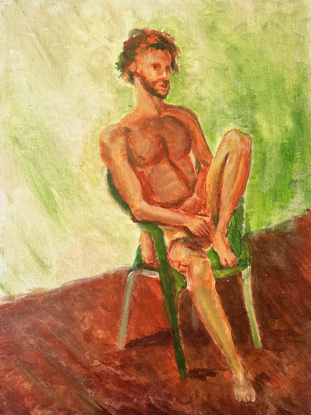 Khen Brezel, Green Chair #1, 2025