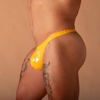 Alfons Dovana Yellow Shiny Thong