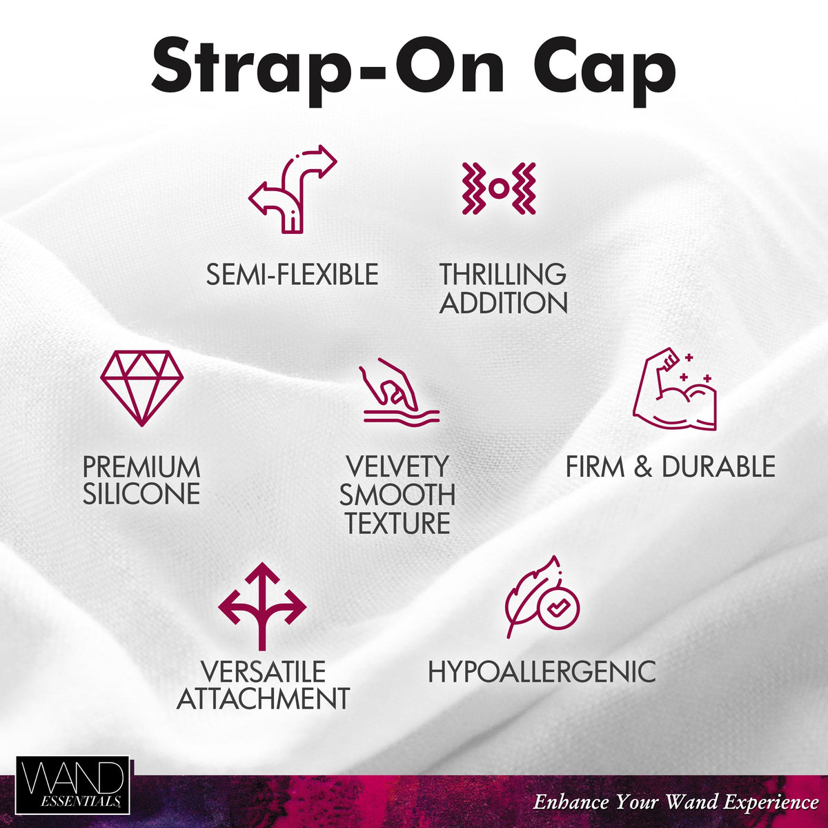 Wand Essentials Strap Cap Wand Harness for Dildos