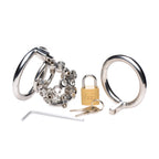 Bolted Chastity Cage with Spikes