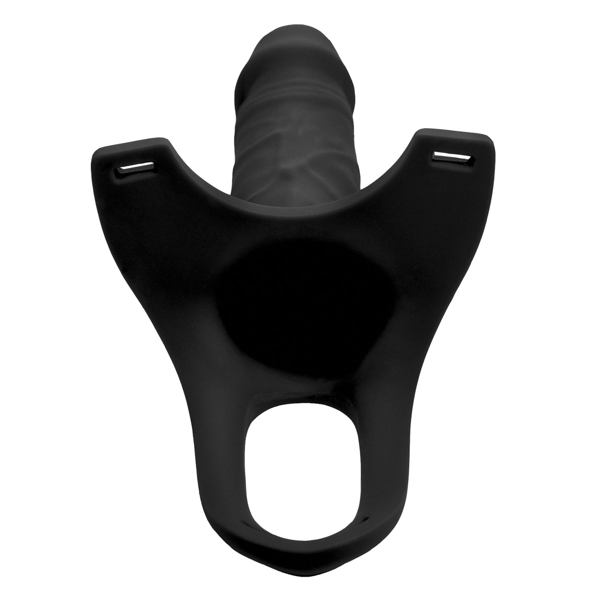 Size Matters Hollow Silicone Dildo Strap-on - Black