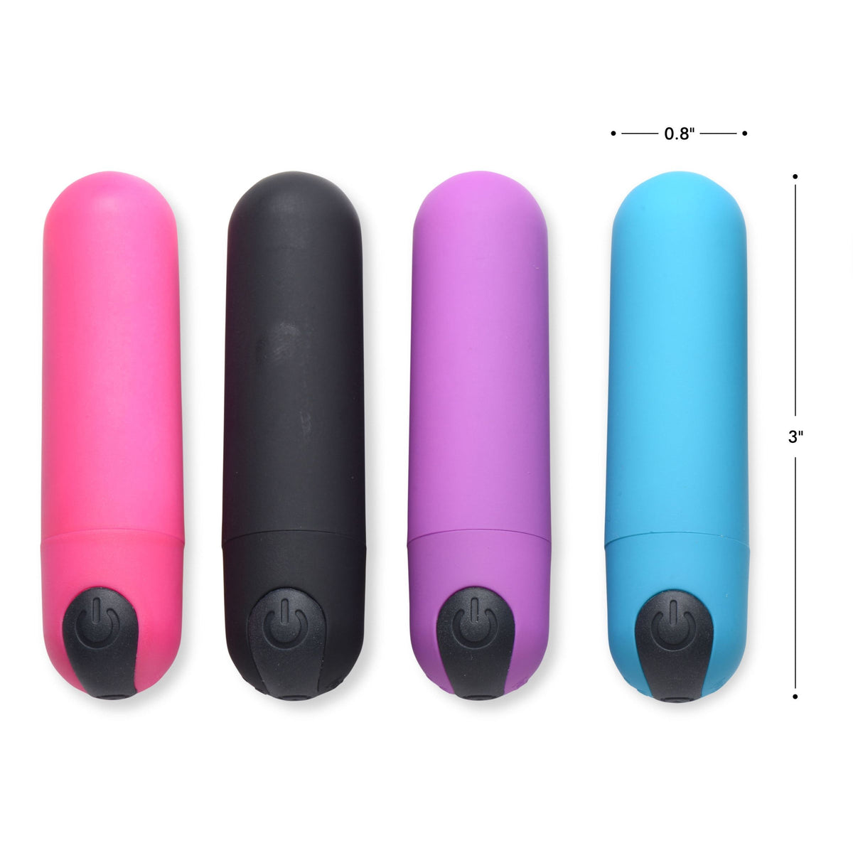 21X Vibrating Bullet with Remote Control - Blue