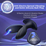 Zeus 64X Electro-Spread Vibrating And E-Stim Silicone Plug
