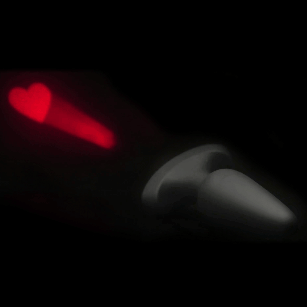 Laser Heart Large Anal Plug with Remote Control