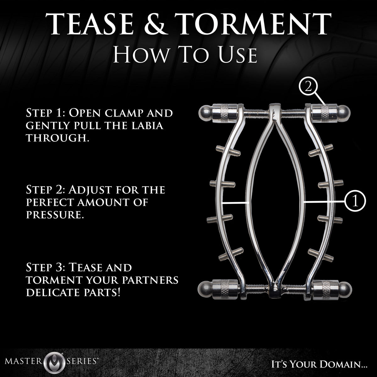 Spread 'Em Poker Labia Clamp with Adjustable Pressure Screws