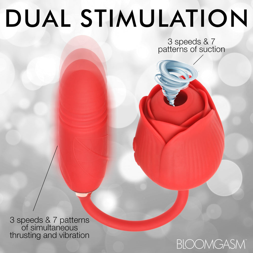 Romping Rose 10X Suction Rose & Thrusting Vibrator