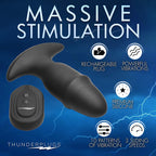 Butt Slider 10X Sliding Ring Silicone Missile Plug W/ Remote