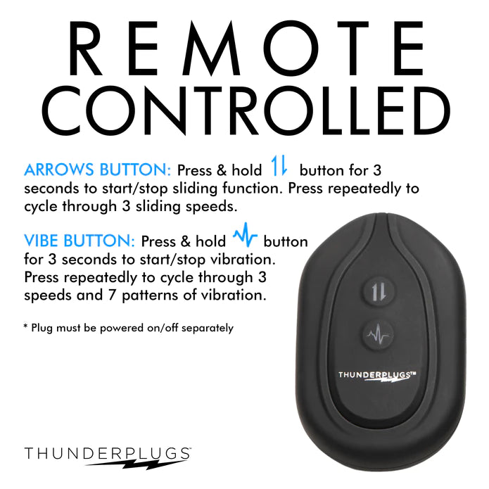 Butt Slider 10X Sliding Ring Silicone Missile Plug W/ Remote