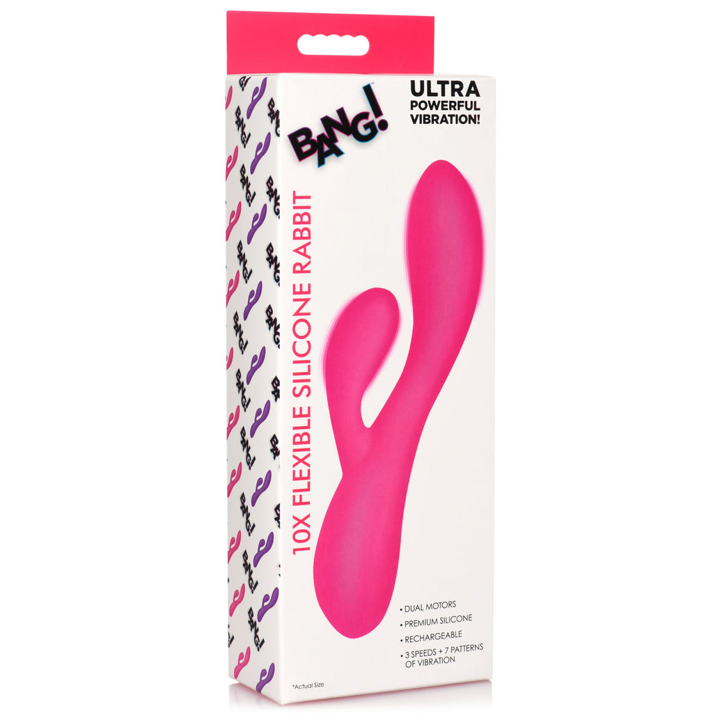 10X Flexible Silicone Rabbit - Pink