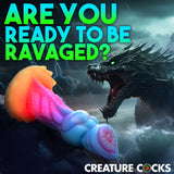 Aqua-Cock Glow-in-the-Dark Silicone Dildo by Creature Cocks