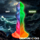 Aqua-Cock Glow-in-the-Dark Silicone Dildo by Creature Cocks