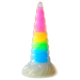 Creature Cocks Uni-Glow Glow-in-the-Dark Rainbow Silicone Dildo